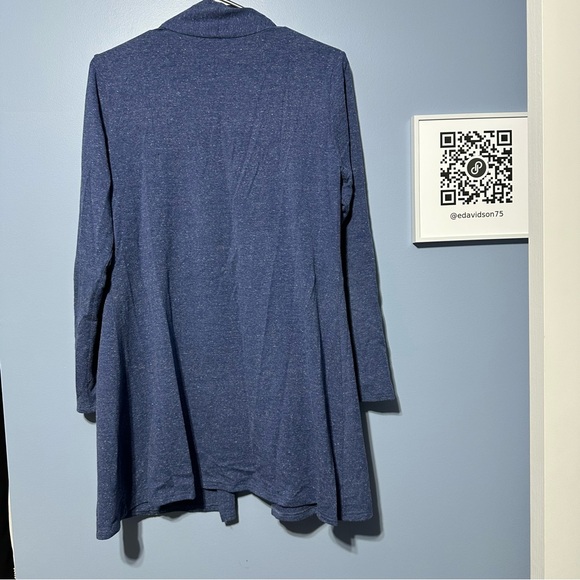Blue Sky organic cotton bamboo stretchy cardigan pockets size medium EUC - Picture 5 of 9